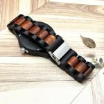 MIEASVE Men's Quartz Wood Watch with Calendar