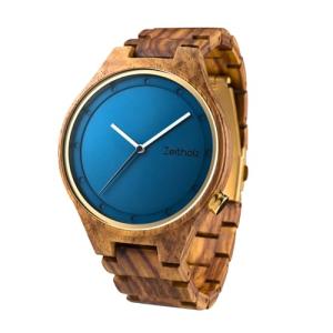 Stolpen Collection Men's Wooden Watch in Blue