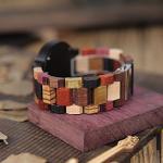 Colorful BOBO BIRD Men's Natural Wood Watch