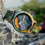 BOBO BIRD Men's Colorful Wooden Quartz Watch