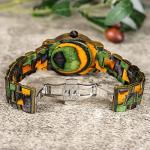 BOBO BIRD Men's Colorful Wooden Quartz Watch