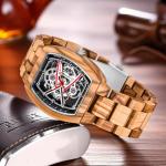 Dentily Elegant 40mm Wooden Case Watch for Men