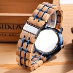 Dentily Elegant 40mm Wooden Case Watch for Men