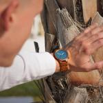 Stolpen Collection Men's Wooden Watch in Blue