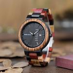 Colorful BOBO BIRD Men's Natural Wood Watch