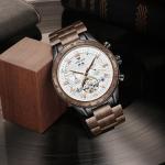 Natural Walnut Men's Automatic Wood Watch