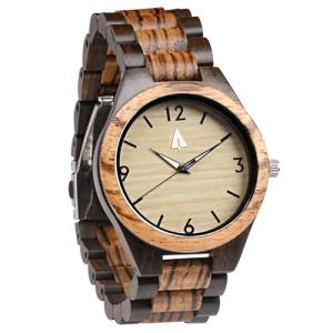 Treehut Men's Wooden Watch with Adjustable Band