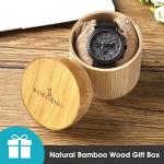 Men's Luxury Wooden Chronograph Watch with Steel