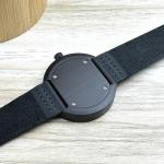 MIEASVE Men's Wooden Watch with Leather Strap