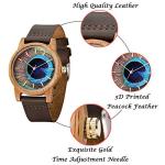 Men's Unisex Wooden Watch with Leather Strap