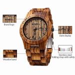 BEWELL Lightweight Handmade Wood Sports Watch for Men