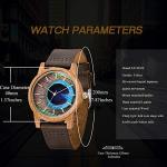 Men's Unisex Wooden Watch with Leather Strap