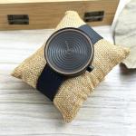 MIEASVE Men's Wooden Watch with Leather Strap