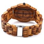 BEWELL Lightweight Handmade Wood Sports Watch for Men