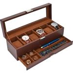 Espresso 6-Slot Wooden Watch Display Case