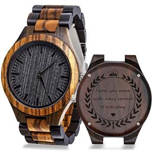 Personalized Engraved Men's Natural Wood Watch