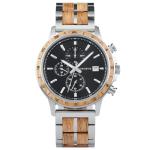 Men's Wooden Watch with Stainless Steel Strap