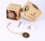 BEWELL Lightweight Handmade Wood Sports Watch for Men