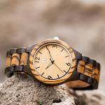 Treehut Men's Wooden Watch with Adjustable Band