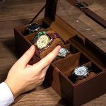 Espresso 6-Slot Wooden Watch Display Case