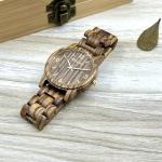 MIEASVE Casual Men’s Wooden Watch with Brown Dial