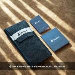 Treehut Men's Ebony Wood Watch with Leather Straps