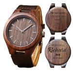 Personalized Walnut Wood Watch for Groomsmen