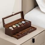 Espresso 6-Slot Wooden Watch Display Case
