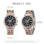 Men's Wooden Watch with Stainless Steel Strap
