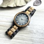 Men's Natural Wood Watch with Gray Dial