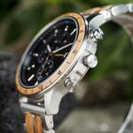Men's Wooden Watch with Stainless Steel Strap