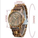 MIEASVE Casual Men’s Wooden Watch with Brown Dial