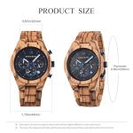 Men's Zebrawood Chronograph Wood Watch