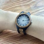 Men's Natural Wood Watch with Gray Dial