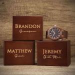 Personalized Walnut Wood Watch for Groomsmen
