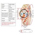 BOBO BIRD Women's Bamboo Butterfly Engraved Watch