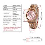 BOBO BIRD Women’s Zebra Wood Quartz Chronograph Watch