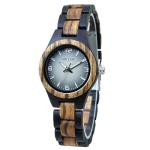 MII YEW Women's Natural Wood Round Watch