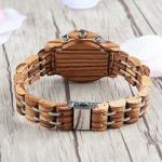 BOBO BIRD Women’s Zebra Wood Quartz Chronograph Watch