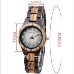 MII YEW Women's Natural Wood Round Watch