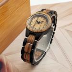 MISHIKG Women's Lightweight Wooden Analog Watch