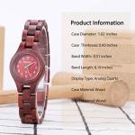 BEWELL Women's Lightweight Wooden Dress Watch