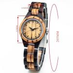 MISHIKG Women's Lightweight Wooden Analog Watch