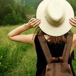 CUCOL Women's Bamboo Wood Watch with Leather Strap