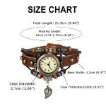 Avaner Vintage Leather Wrap Quartz Wood Watch