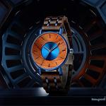 Stylish Blue Wooden Chronograph Watch for All