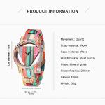 Colorful Bamboo Triangular Watch for Men and Women