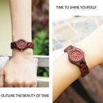 BEWELL Women's Lightweight Wooden Dress Watch