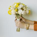 CUCOL Women's Bamboo Wood Watch with Leather Strap