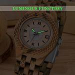 Realpoo Women's Light Wooden Quartz Watch